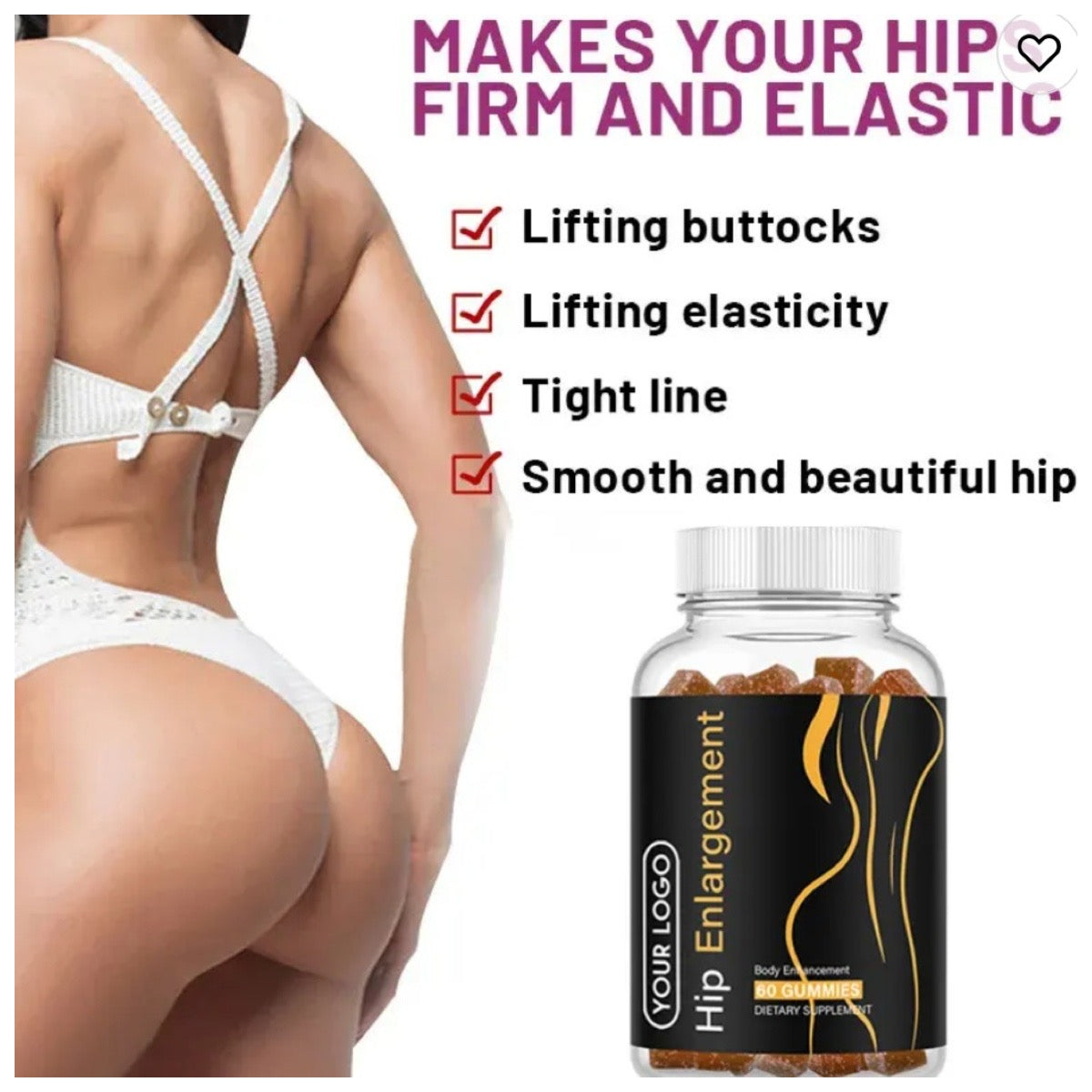 GUMMIES HIP ENLARGEMENT VOLUMINATRICE BBL BOBARABA BOTCHO