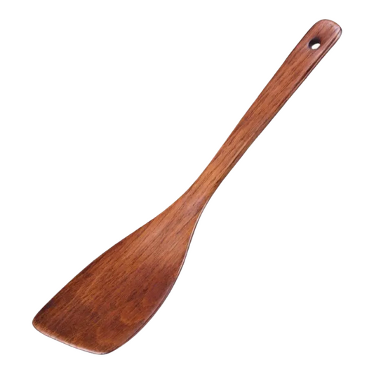 Spatule en bois - Spatule plate à long manche Fait à la main - Spatule à frire