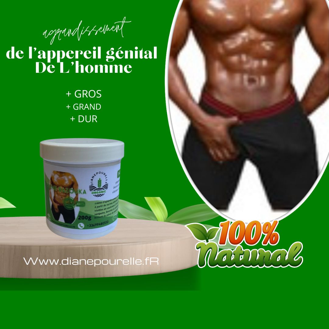 BAZOUKA CREME AGRANDISSEMENT GÉNITAL DE L'HOMME 100% BIO