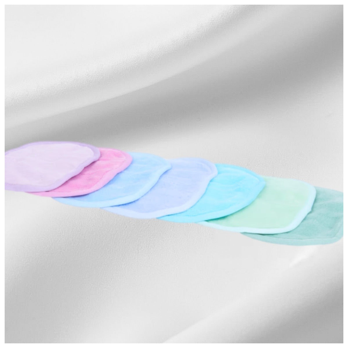 Lingettes démaquillantes - Lingettes nettoyantes pour le visage réutilisables - Set de 7 pièces - Microfibre durable et douce