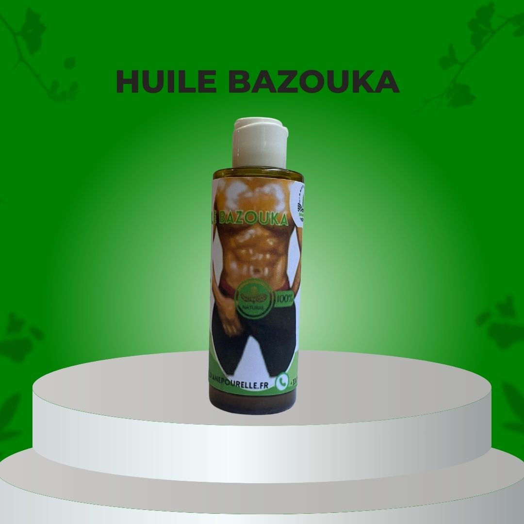 Huile BAZOUKA : AGRANDISSEMENT GÉNITAL DE L'HOMME 100% BIO