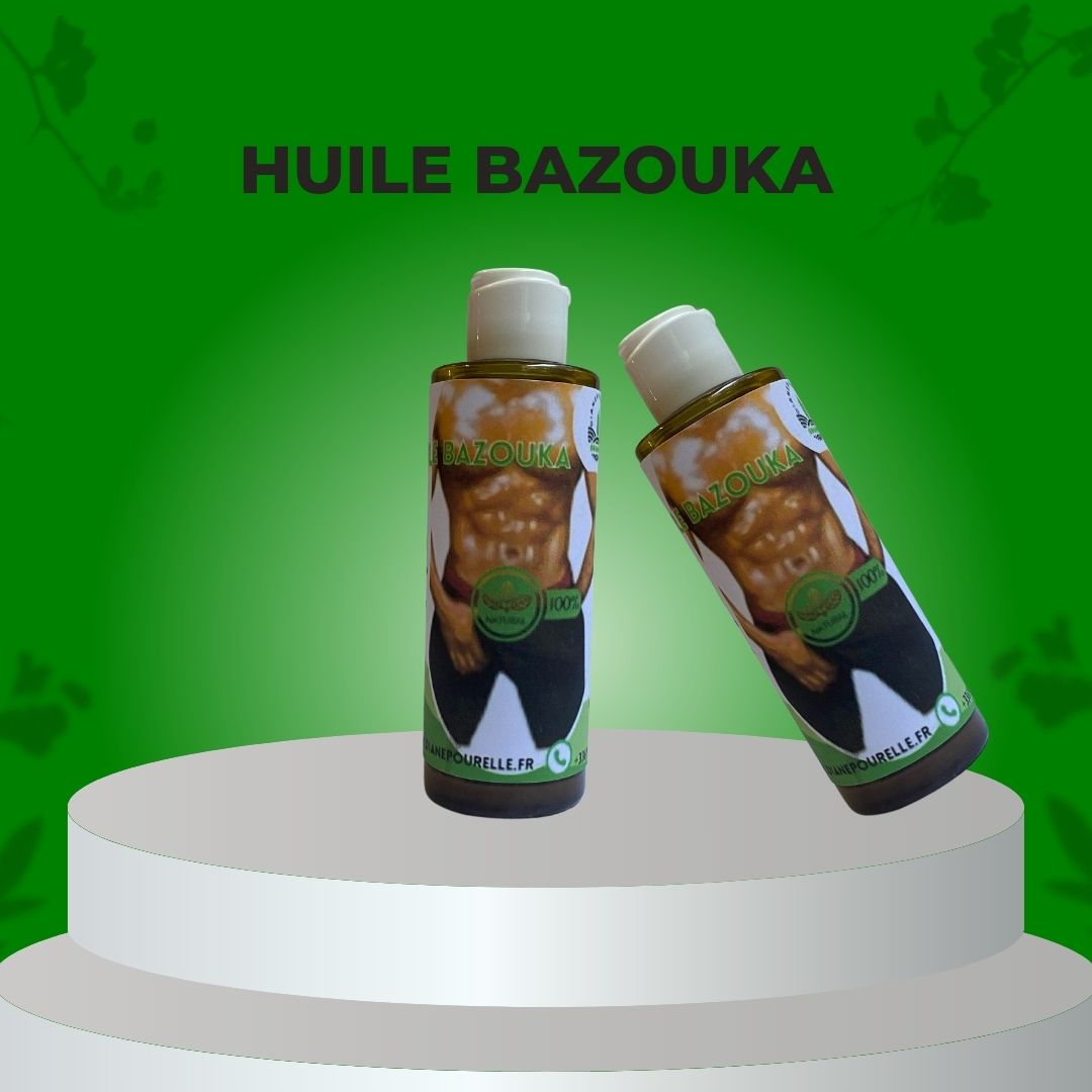 Huile BAZOUKA : AGRANDISSEMENT GÉNITAL DE L'HOMME 100% BIO